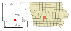 Ubicación de Adel, Iowa