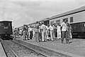 Langsiran oleh lokomotif C1413 di Stasiun Purwokerto.