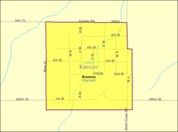 Detailed map of Ramona