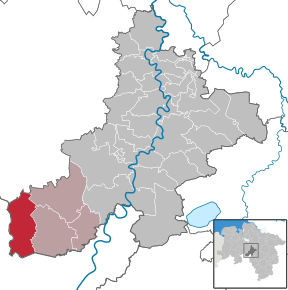 Poziția Diepenau pe harta districtului Nienburg/Weser