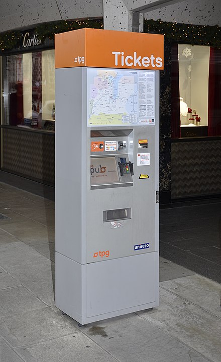 TPG Ticket vending machine