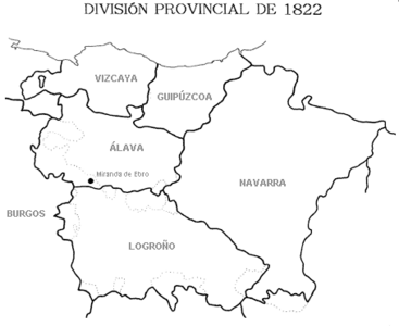 División territorial de 1822