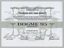 Dogme 95 Certificate for Susanne Bier's film Open Hearts Dogme28.jpg