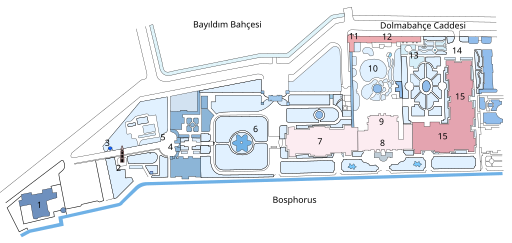 Dolmabahce Palace plan