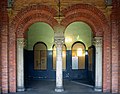 Entrance area to the station building by the Railway station in Nordstemmen.