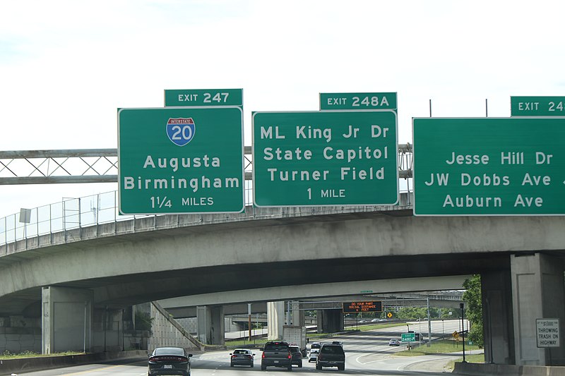 File:Downtown Connector sb Exit 248A 1 mile.jpg