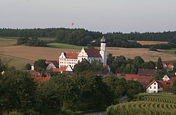 look at the former Edelstetten Abbey from west