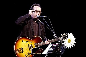 Elvis Costello at a promotional performance in the Summer of 2006.