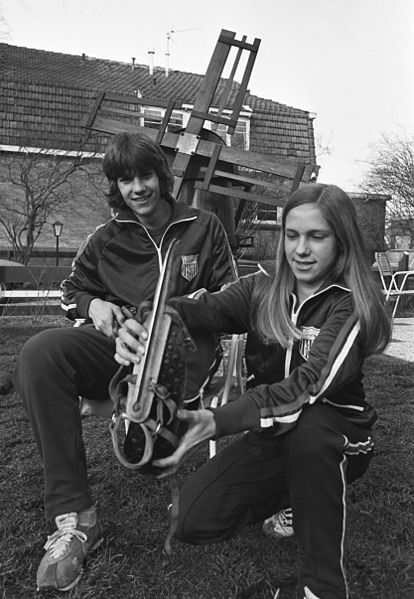 Eric and Beth Heiden in 1977 in Alkmaar, the Netherlands