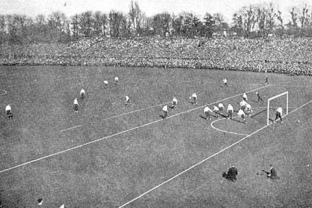 The 1901 FA Cup final at Crystal Palace between Tottenham Hotspur and Sheffield United