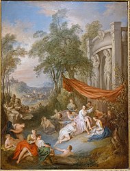 Bir Çeşmenin Yakınındaki Kadın Yıkananlar (Havuzda Yıkanan Su Perileri), Jean-Baptiste Pater, Fransızca, yak.  1730-1733, tuval üzerine yağlıboya - Dallas Sanat Müzesi - DSC05240.jpg