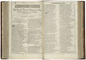 Colour image of Shakespeare's first folio