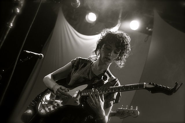 St. Vincent performing in 2009