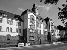 Antiguo cuartel de telégrafos en Hertzstrasse en Karlsruhe