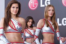 Grid girls at the 2009 Turkish Grand Prix Formula One event Formula One LG Girls - 2009 Turkish Grand Prix.jpg