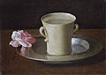 Francisco de Zurbarán, Cup of Water and a Rose on a Silver Plate, c. (1630)