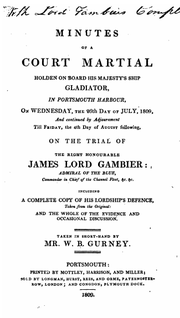 Thumbnail for Court-martial of James, Lord Gambier