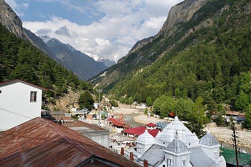 Bhagirathi River and Himalayas in Gangotri, Uttarakhand