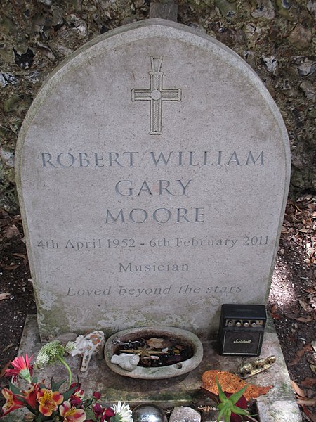 Moore's gravestone