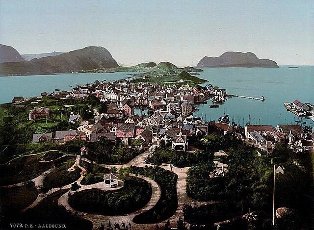 Ålesund, Norway, ca. 1895, before the fire