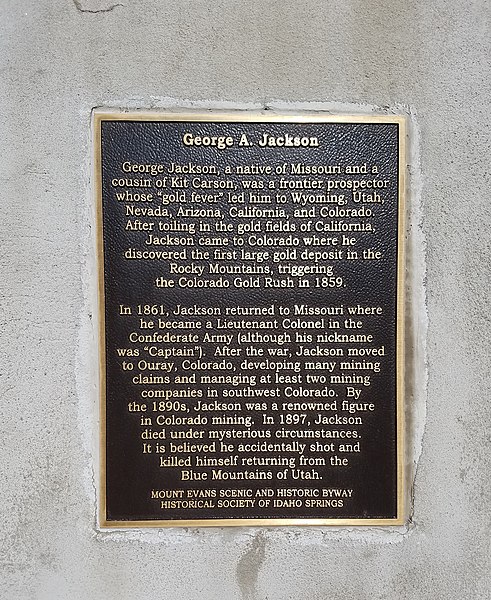 File:George A. Jackson plaque at Jackson Monument 2020-05-01.jpg