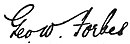 Semnătura lui George Forbes