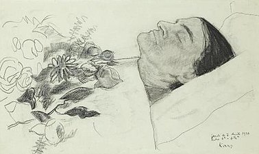 Suzanne Valadon sur son lit de mort (1938).