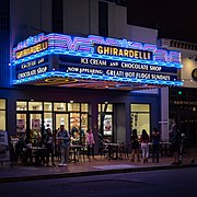 Ghirardelli at the Gaslamp Quarter in San Diego at night.jpg