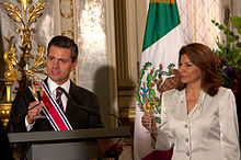 Costa Rican President Laura Chinchilla and Mexican President Enrique Pena Nieto in San Jose; February 2013. Gira por Costa Rica. (8491565714).jpg