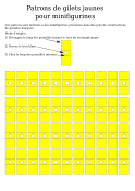 Patrons de gilets jaunes pour minifigurines (du type Lego, Block Tech, Mega Bloks, Sluban,...).