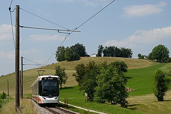 Tramlink 123 between Gmunden Seebahnhof and Lembergweg (2016)