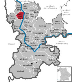 Poziția localității Großwallstadt
