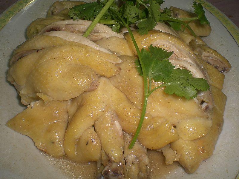 File:HK Food Chicken in dishes 沙薑雞 Ginger Chicken 芫茜蔥冰鮮雞.JPG