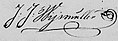 Handtekening Johannes Jacobus Wijsmuller (1806-1882)