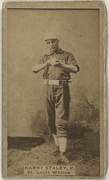 Гарри Стейли, Сент-Луис Ақтары, бейсбол картасының портреті LCCN2008675218.jpg