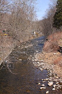 Harveys Creek tributary of the Susquehanna River in Pennsylvania