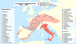 Homo Sapiens in Europe - magdalenian distribution map-de.svg
