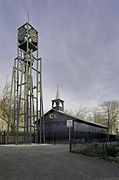 Wooden church and steel bell tower - Koedijk