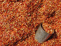Inle Lake, Dried red chili (chilli) pepper, Capsicum annuum, Myanmar.jpg