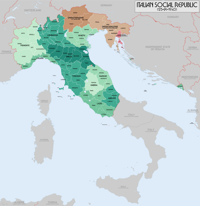 Location of Itālijas Sociālā Republika