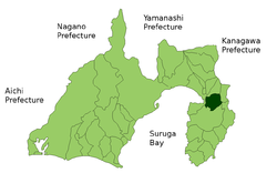 Vị trí của Izunokuni ở Shizuoka