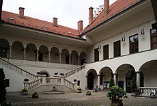 Jagiellonian University, Collegium Nowodworskiego (courtyard), 12 św. Anny street, Old Town, Krakow, Poland.jpg