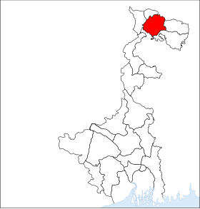 Locatie van het Jalpaiguri-district