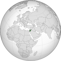 Locatie van Jordanië