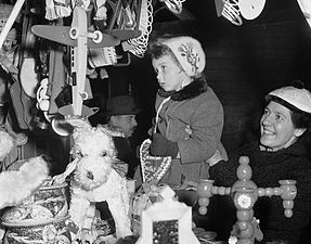 Julmarknad på Stortorget 1956