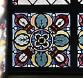 Kapernaumskirken. Glass mosaic window, detail.