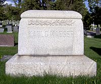 Karl G. Maeser's grave marker