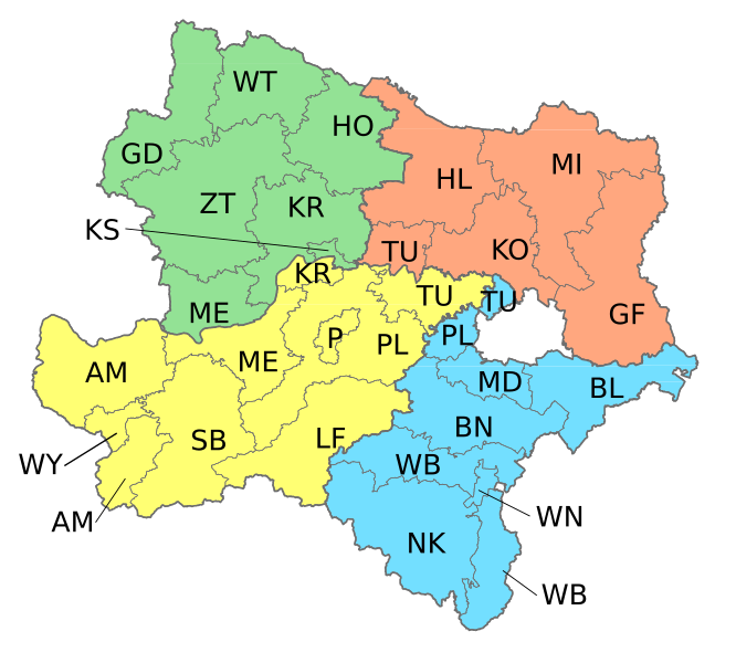 File:Karte NOE Viertel Bezirke 2017.svg