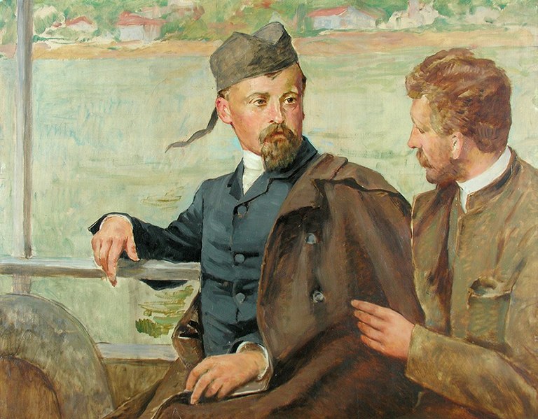 File:Kazimierz Pochwalski - Henryk Sienkiewicz i Kazimierz Pochwalski na statku.jpg