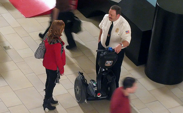James on the set of Paul Blart: Mall Cop in 2008